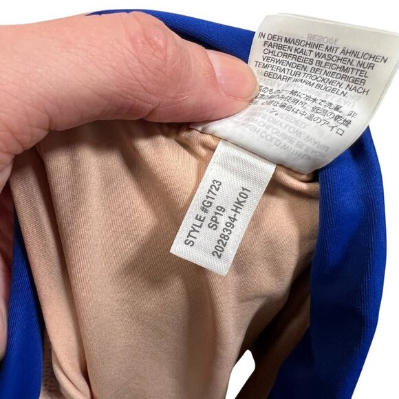 J. Crew Bandeau 2 Piece Bikini Swimsuit Size Small 32 B High Waist Ruched Blue - Picture 13 of 16